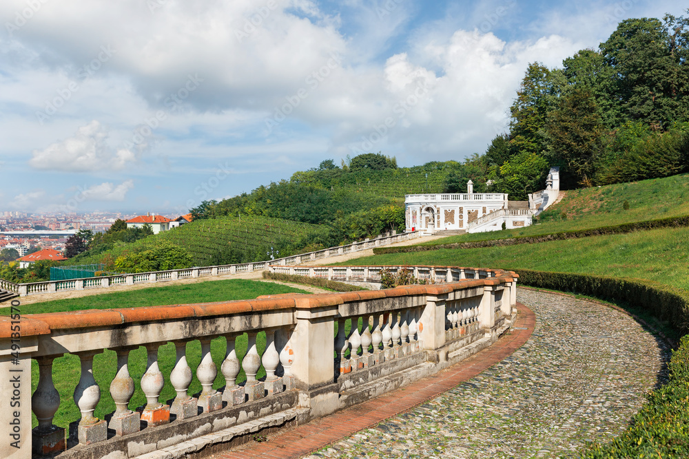 beautiful medieval park Villa della Regina
