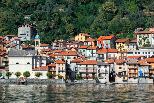 beautiful city landscape on lake Como