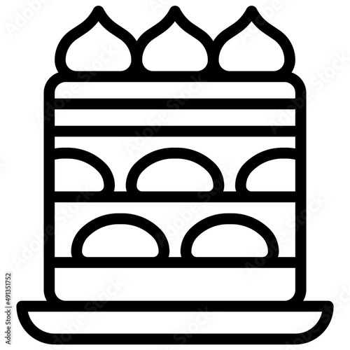 TIRAMISU line icon