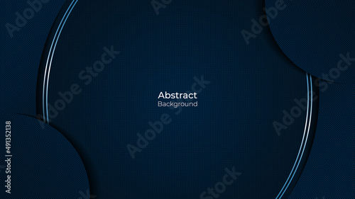 Abstract template dark blue luxury premium background. elegant modern background with shining line. vector illustration