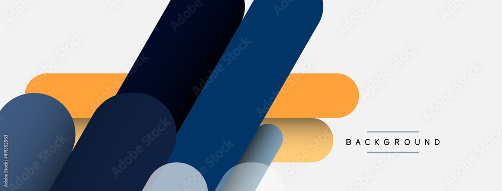 Overlapping round shapes and lines background. Vector illustration for wallpaper banner background or landing page Overlapping round shapes and lines background. Vector illustration for wallpaper banner background or landing page