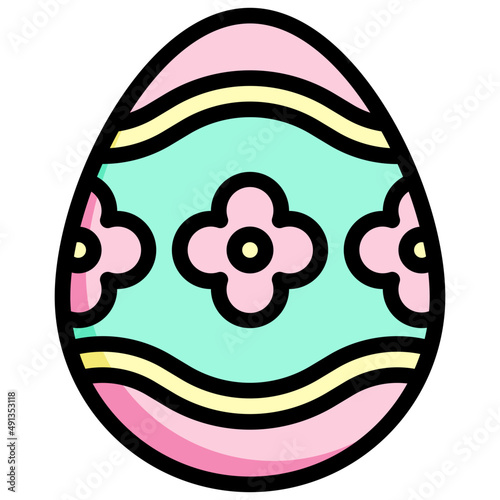 EASTER EGG filled outline icon