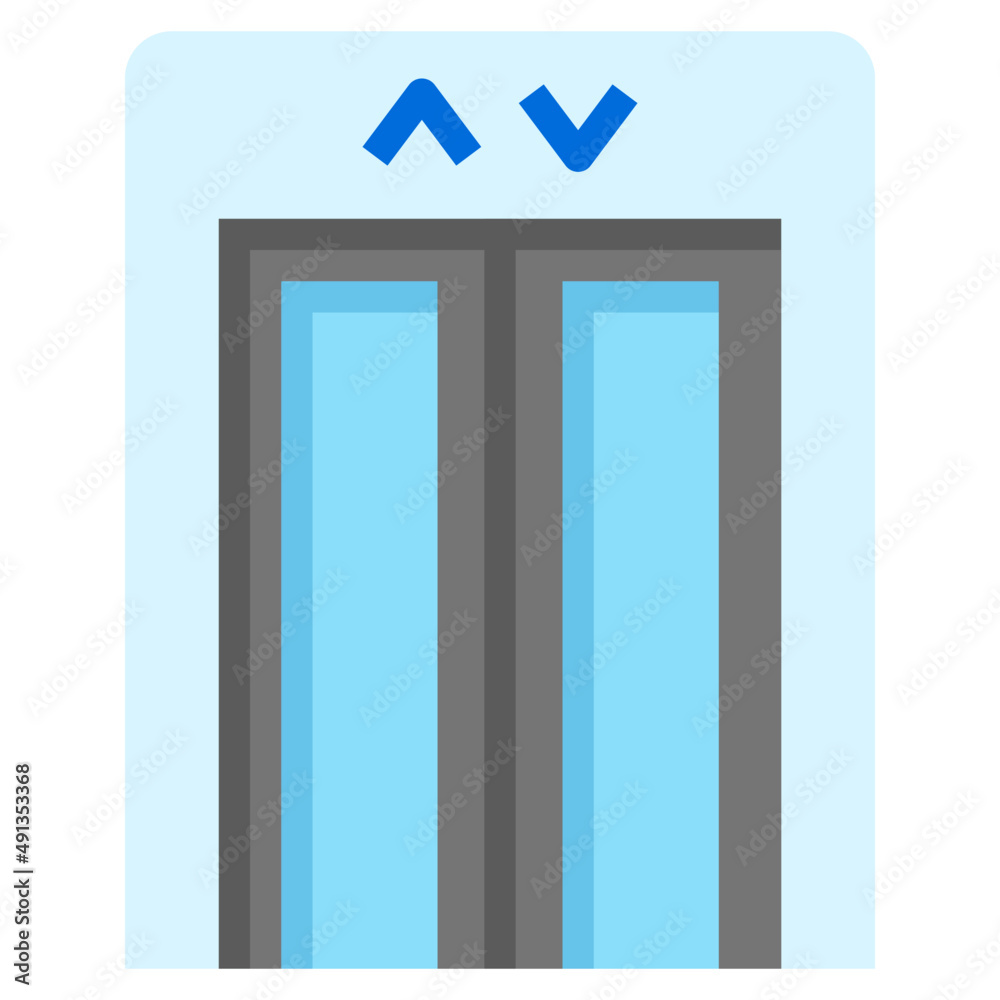 ELEVATOR 8 flat icon ELEVATOR 8 flat icon