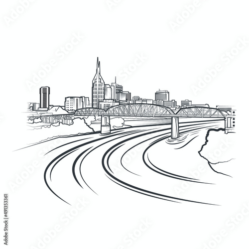 Vector Illustration of Nashville, Tennessee