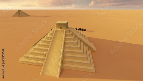 Egpyt Desert Pyramids And Tourist People
. High Quality Background Animation

 photo