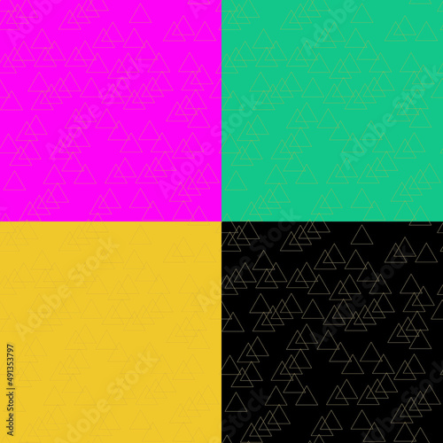 Seamless Triangle Background Pattern Bundle