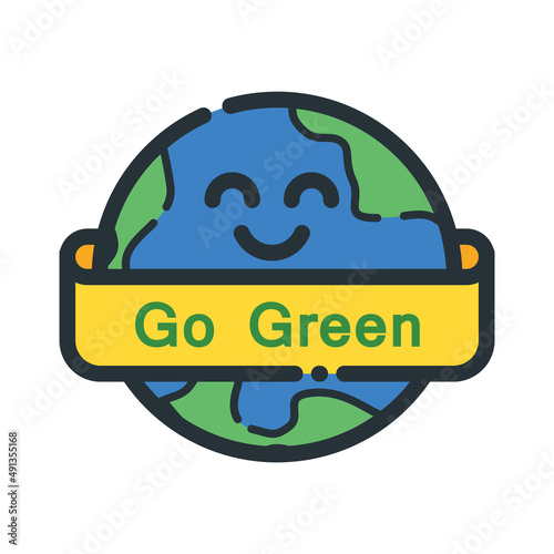 Set of environmental related colored line icons. Ecology and colorful linear icons about nature. Eco-friendly flat color line vector sign collection.