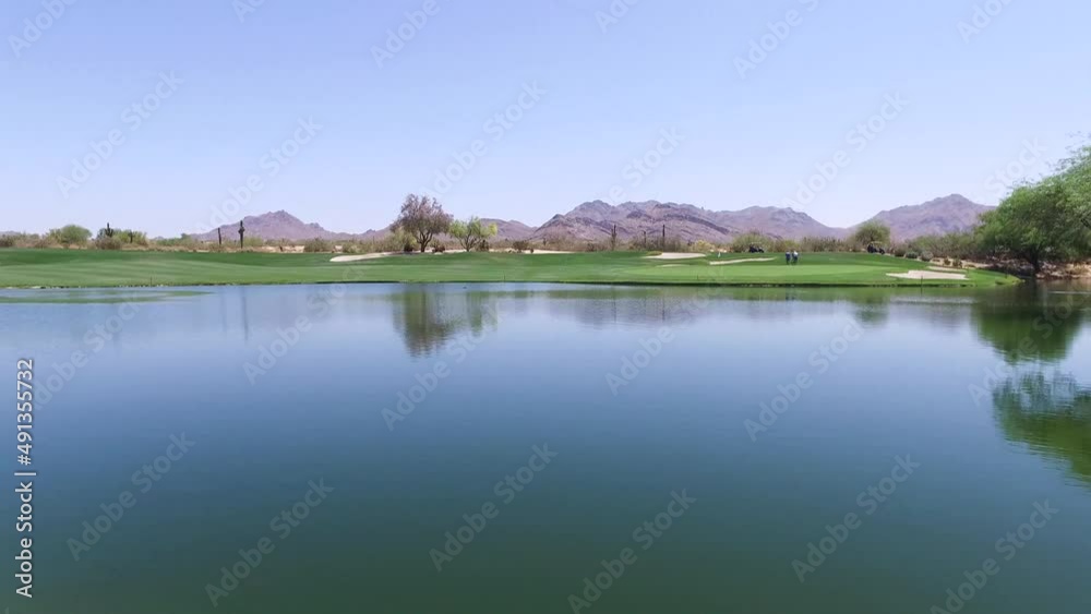 Pan water hazard at Greyhawk Golf Course, Scottsdale, Arizona. Pan water hazard at Greyhawk Golf Course, Scottsdale, Arizona.
