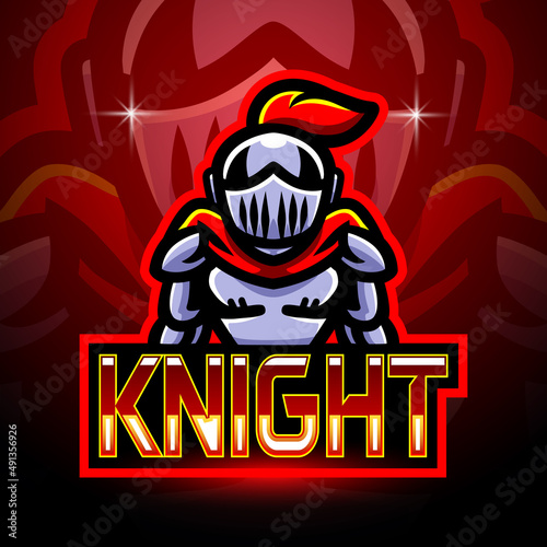 Knight esport logo mascot design
