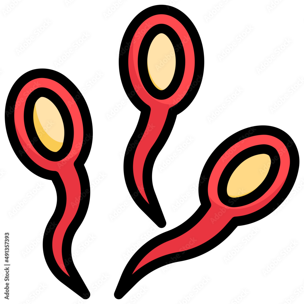 CLOSTRIDIUM TETANI Filled Outline Stock Vector | Adobe Stock