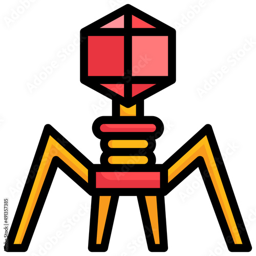 BACTERIOPHAGE Filled Outline