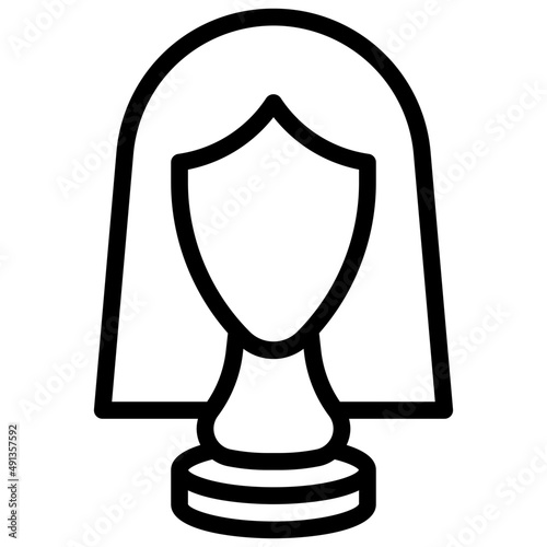 wig 25 outline icon