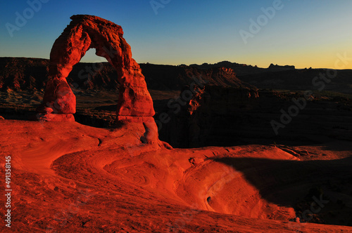 Sunset at the Delicate Arch, Arches National Park, Moab, Utah, USA