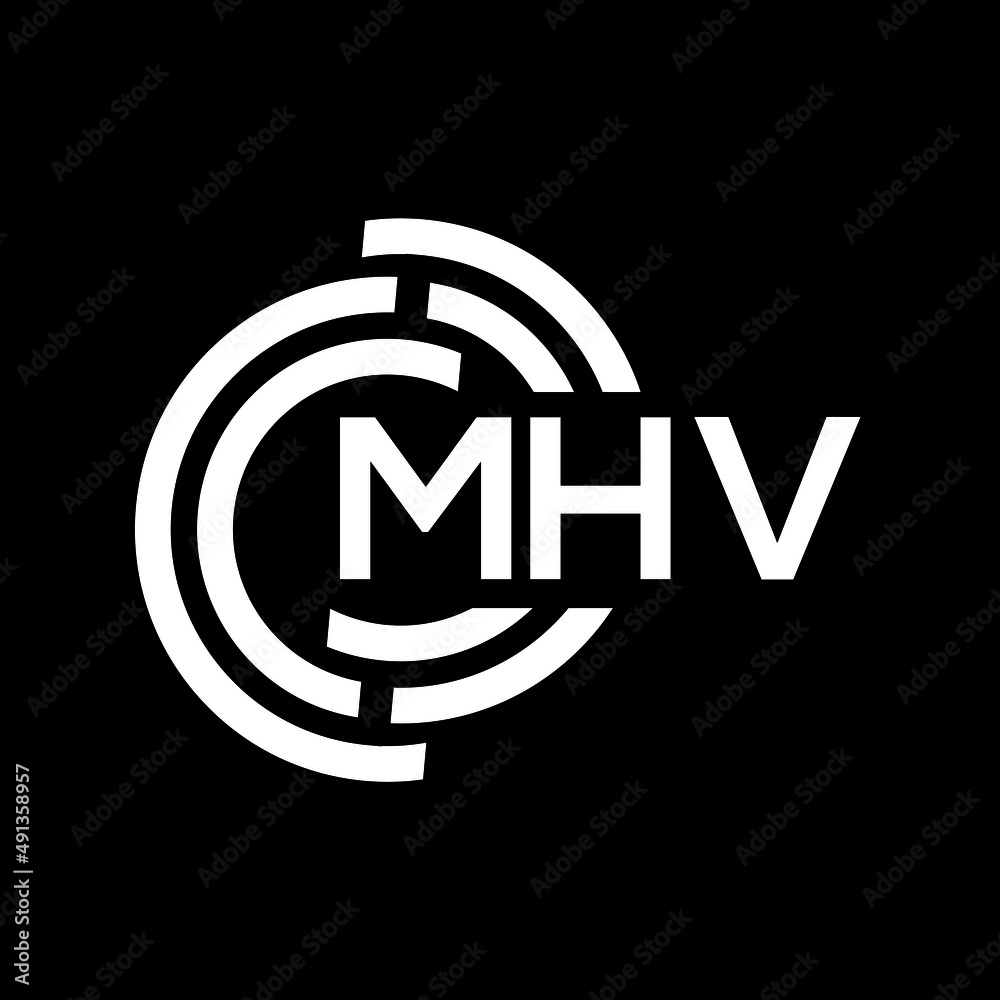 MHV letter logo design on black background. MHV creative initials letter logo concept. MHV letter design. MHV letter logo design on black background. MHV creative initials letter logo concept. MHV letter design.