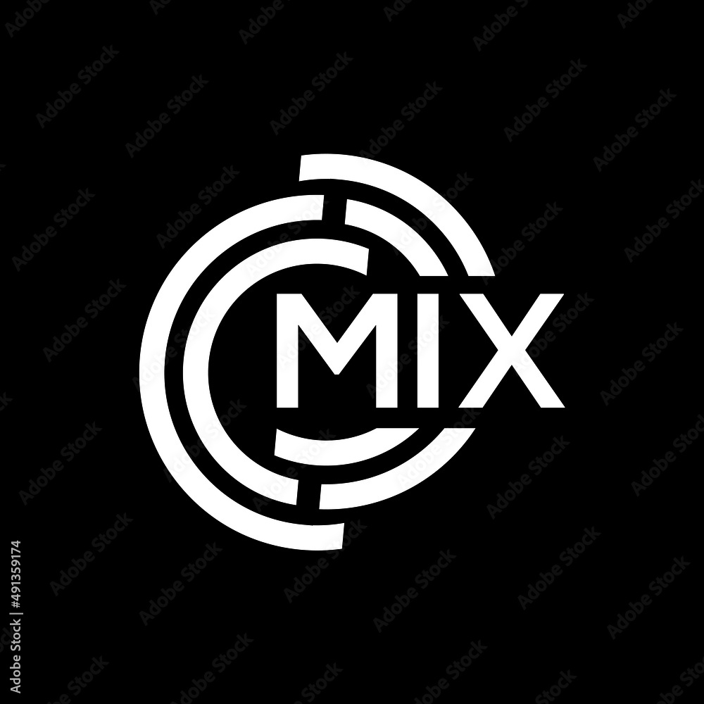 MIX letter logo design on black background. MIX creative initials letter logo concept. MIX letter design. MIX letter logo design on black background. MIX creative initials letter logo concept. MIX letter design.
