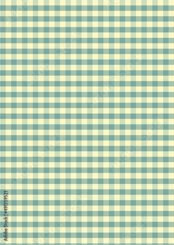 Cream, green, scotch pattern