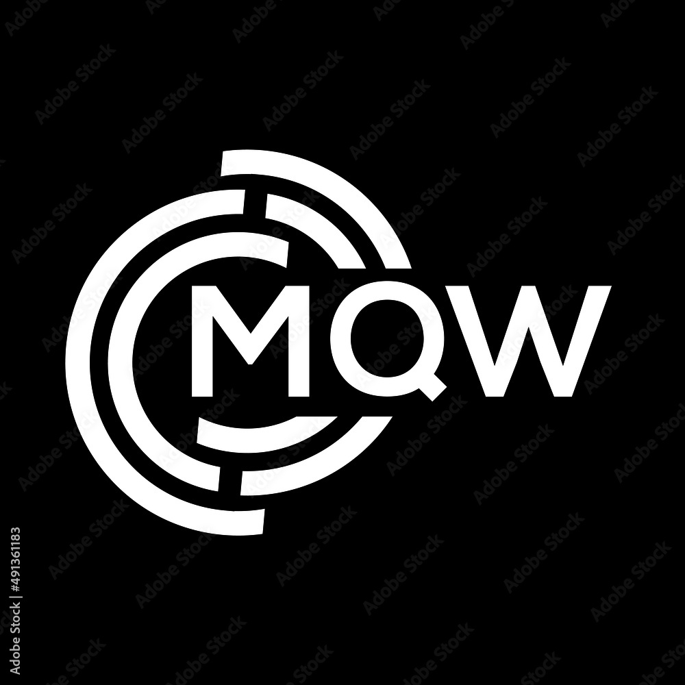 MQW letter logo design on black background. MQW creative initials letter logo concept. MQW letter design. MQW letter logo design on black background. MQW creative initials letter logo concept. MQW letter design.