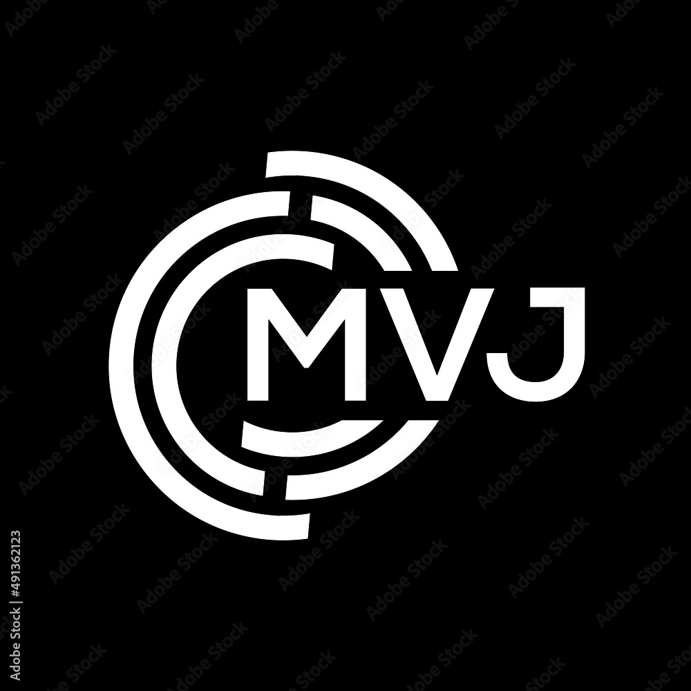 MVJ letter logo design on black background. MVJ creative initials letter logo concept. MVJ letter design. MVJ letter logo design on black background. MVJ creative initials letter logo concept. MVJ letter design.