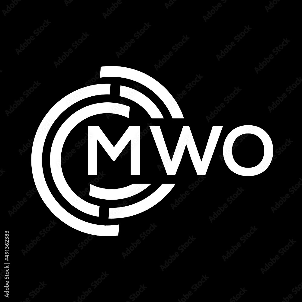 MWO letter logo design on black background. MWO creative initials letter logo concept. MWO letter design. MWO letter logo design on black background. MWO creative initials letter logo concept. MWO letter design.