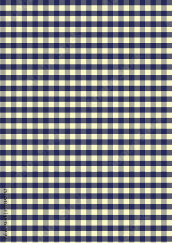 Cream, dark blue, plaid pattern