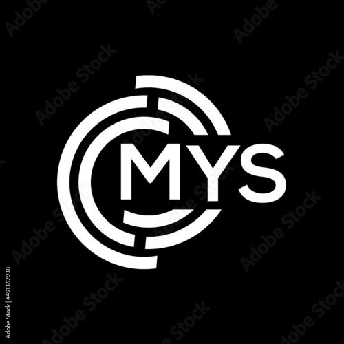 MYS letter logo design on black background. MYS creative initials letter logo concept. MYS letter design.
