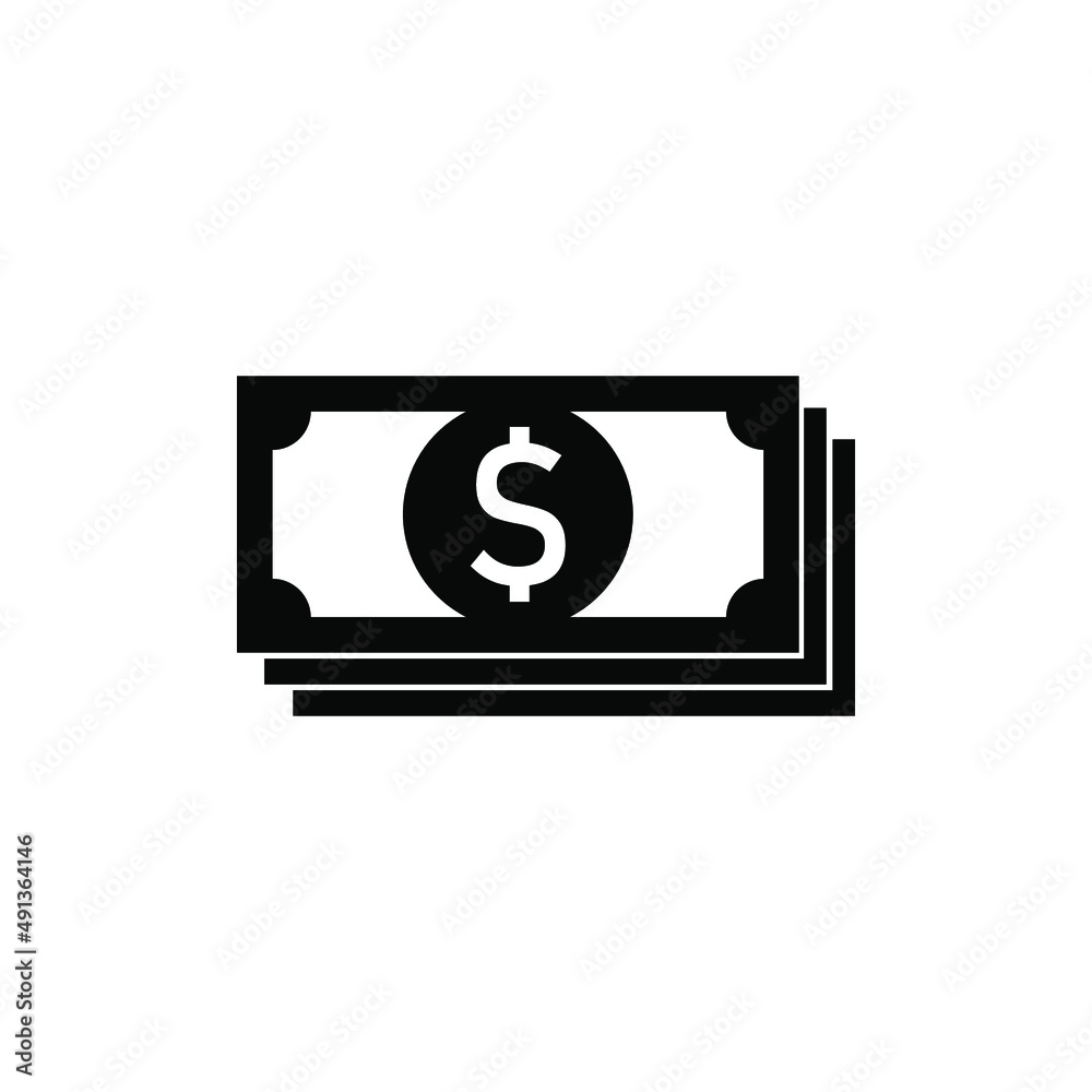 dollar bill icon vector. means of payment. simple shape dollar bill icon vector. means of payment. simple shape