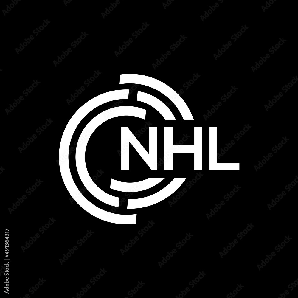 NHL letter logo design on black background. NHL creative initials letter logo concept. NHL letter design. NHL letter logo design on black background. NHL creative initials letter logo concept. NHL letter design.