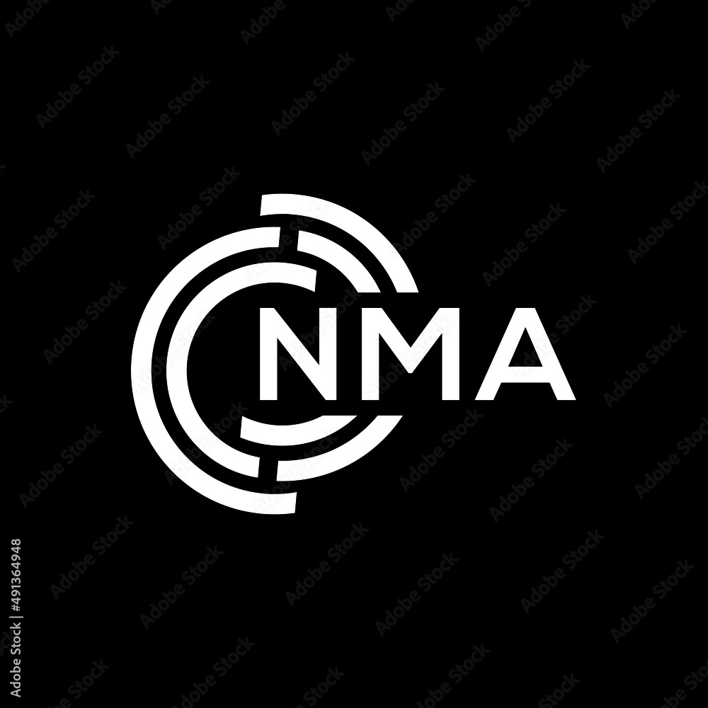NMA letter logo design on black background. NMA creative initials letter logo concept. NMA letter design. NMA letter logo design on black background. NMA creative initials letter logo concept. NMA letter design.