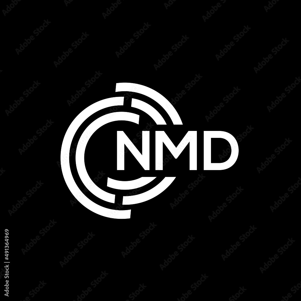 NMD letter logo design on black background. NMD creative initials letter logo concept. NMD letter design. NMD letter logo design on black background. NMD creative initials letter logo concept. NMD letter design.
