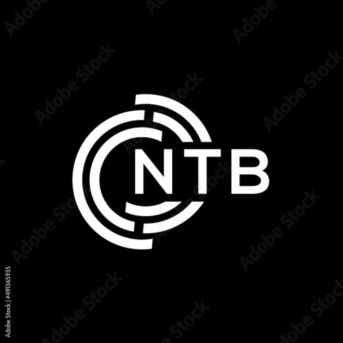 NTB letter logo design on black background. NTB creative initials letter logo concept. NTB letter design.
 photo