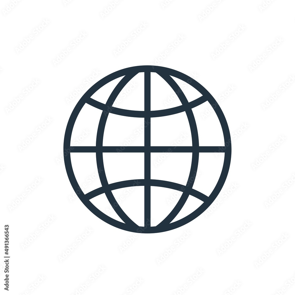 globe icon vector. internet web symbol isolated on white background. globe icon vector. internet web symbol isolated on white background.