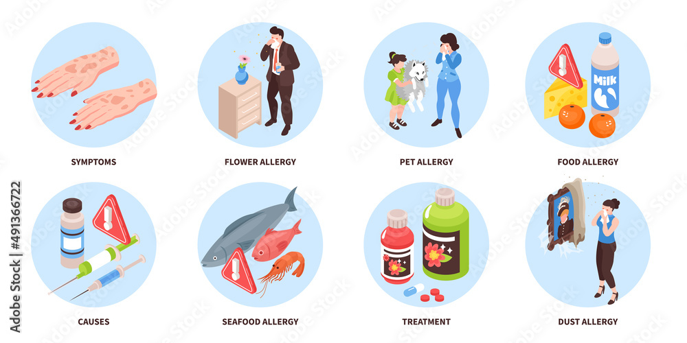 Allergy Causes Round Compositions