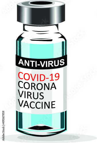 bottle and covid-19 vaccine