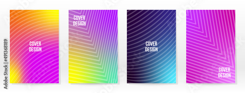 Minimal Poster. Pastel Soft. Rainbow Gradient Set.