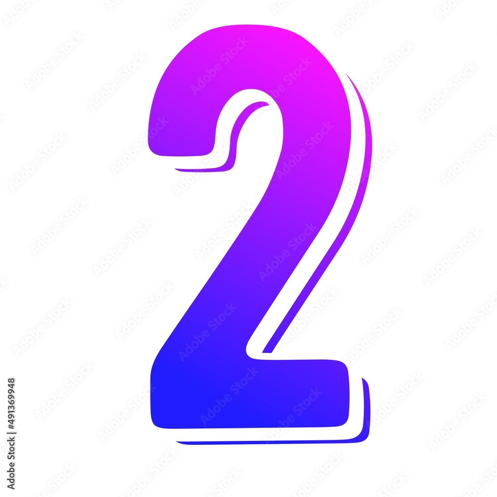 number 2 in background blue pink number 2 in background blue pink
