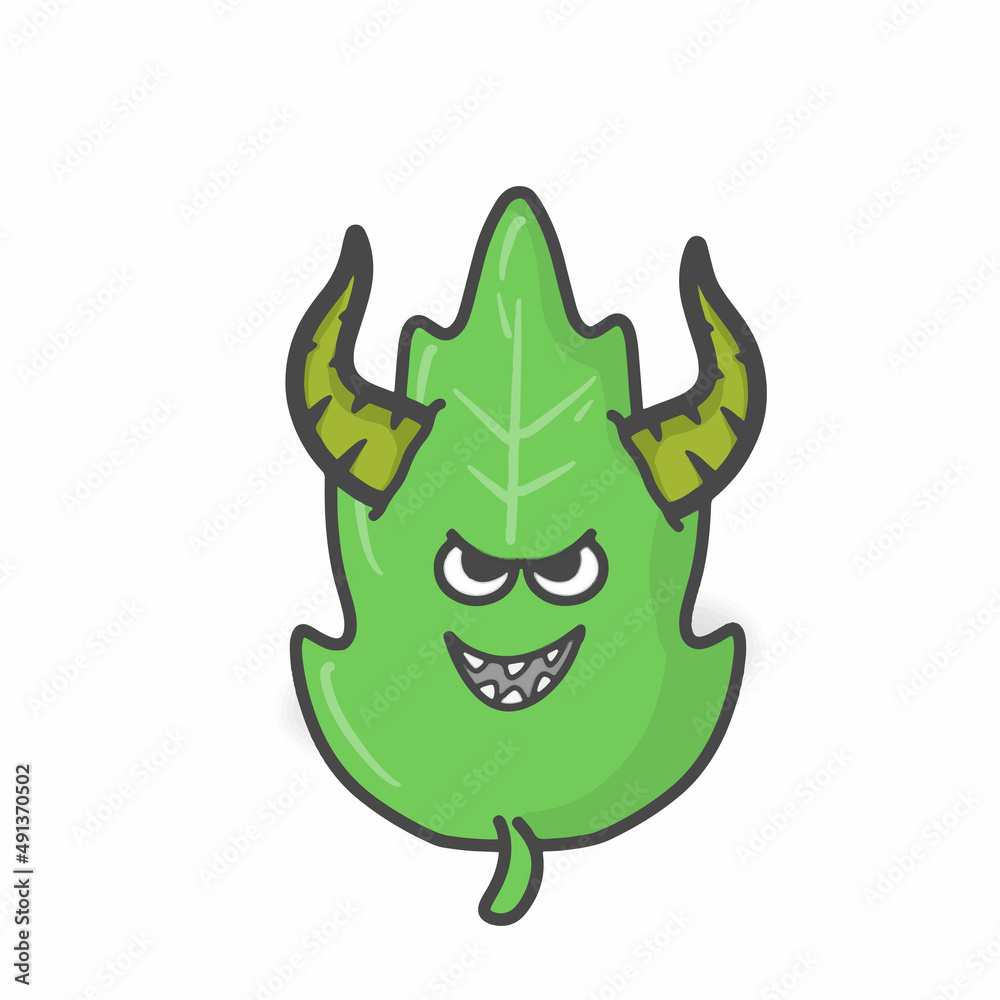 Leaf Character Flat Cartoon Vector Design Illustration Leaf Character Flat Cartoon Vector Design Illustration
