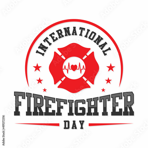 International Firefighters Day emblem design