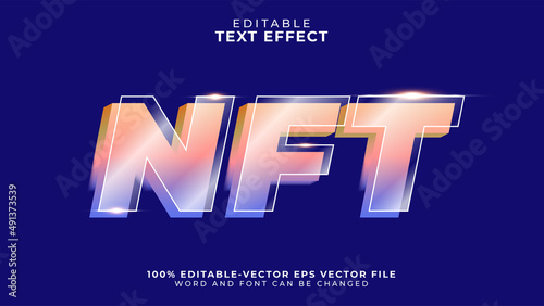 NFT futuristic editable text effect