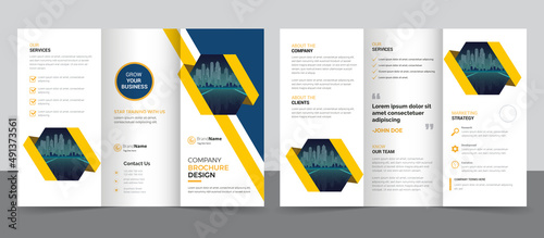 Creative corporate modern business trifold brochure template, trifold layout, a4 size brochure