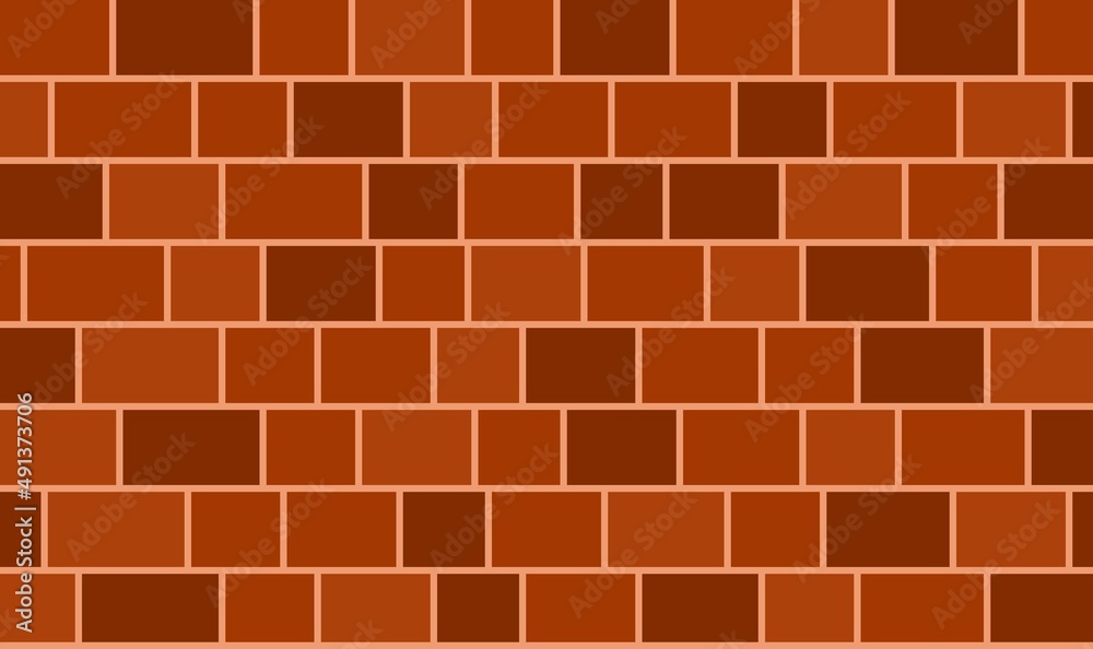 Pixel art 2D brick wall texture - Assets for Game. red concrete