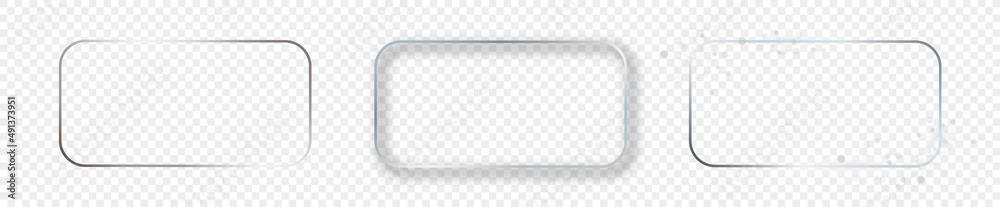 Silver glowing rounded rectangular frame Silver glowing rounded rectangular frame