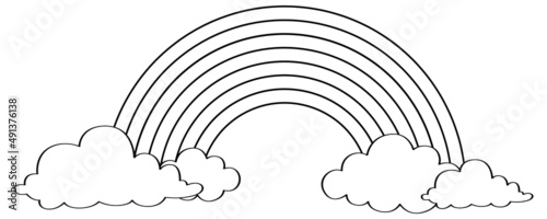 Black and white doodle character