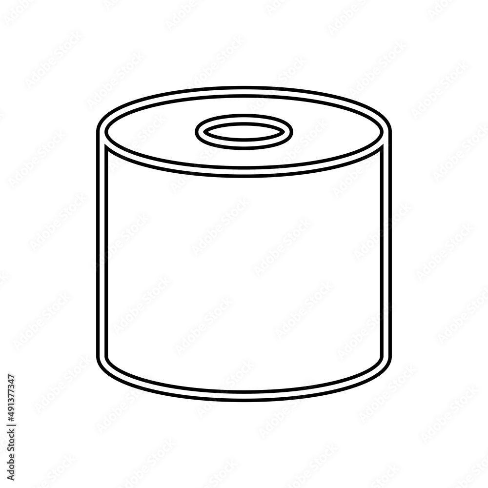 Toilet paper icon in line style Toilet paper icon in line style