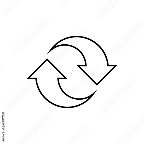 Recycle icon in line style