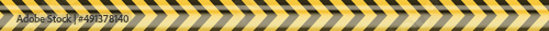 Black and yellow police stripe border. Caution seamless tape