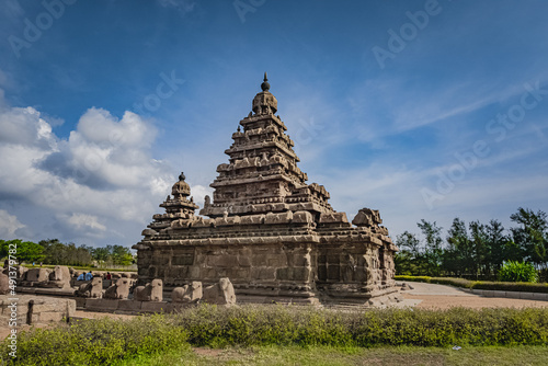 Shore temple built by Pallavas is UNESCO s World Heritage Site located at Mamallapuram or Mahabalipuram in Tamil Nadu  South India. Very ancient place in the world.