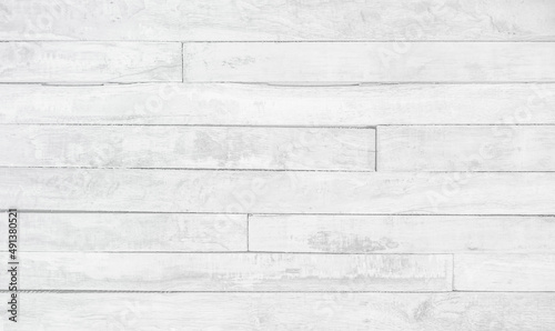 White wood plank texture background. Vintage wooden board wall decoration.