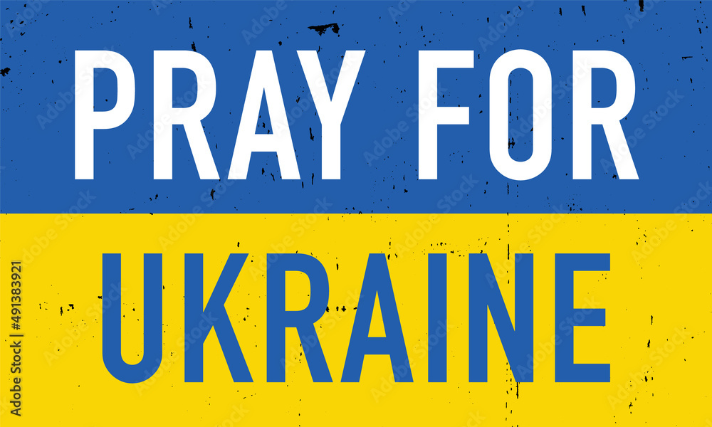 Pray for Ukraine. Vector