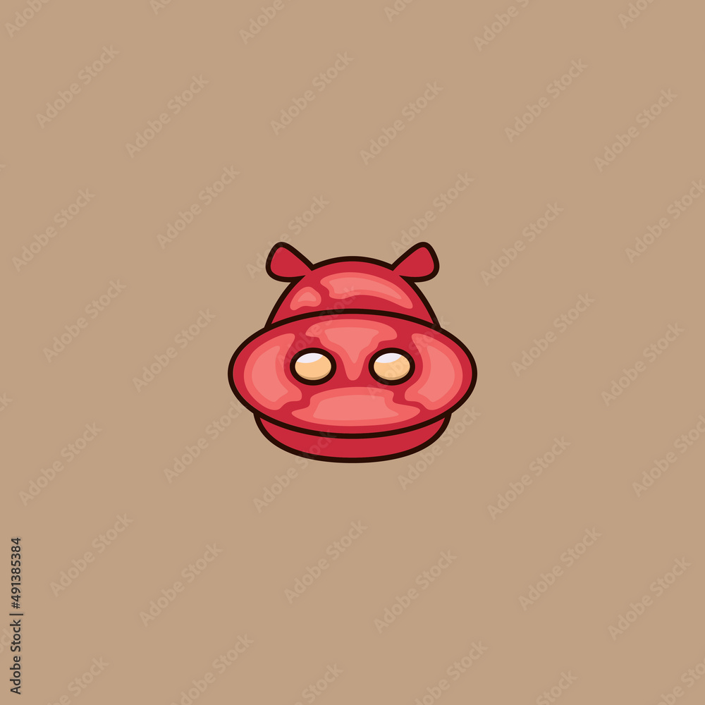 Fototapeta premium Pork Mascot Logo Design Vector