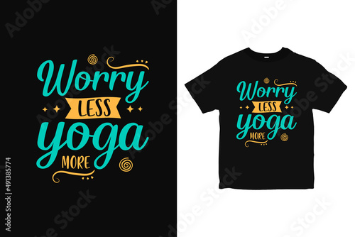 Positive Yoga typography T-Shirt design, motivation quotes yoga shirt vector